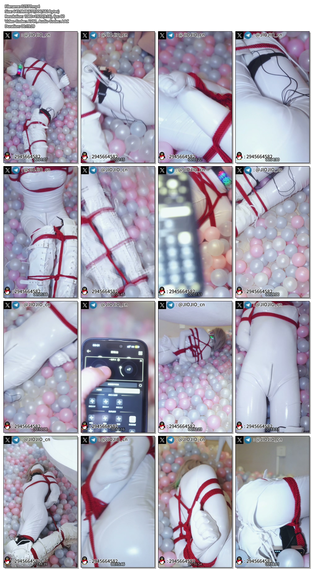 32577----【JIOJIO】乳白全包PU紧身衣白长靴3 海洋球放置挣扎翻滚 日式TK直腿后驷马 .jpg