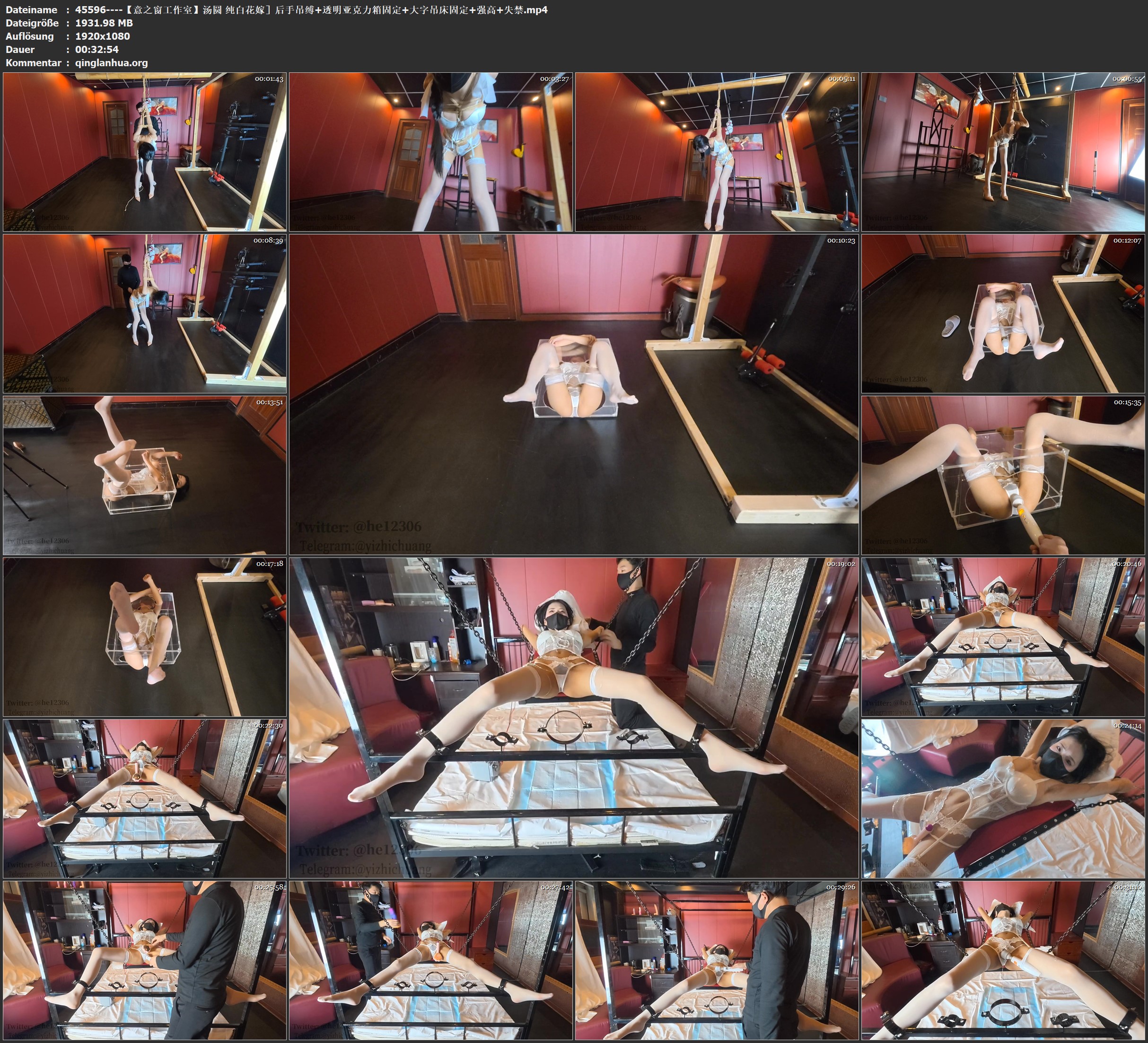 45596----【意之窗工作室】汤圆 纯白花嫁］后手吊缚 透明亚克力箱固定 大字吊床固定 .jpg