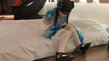 【苏苏】西施诗雨江南cos，龟甲镣铐啵啵贝控制，驷马，走绳，浴缸shi身