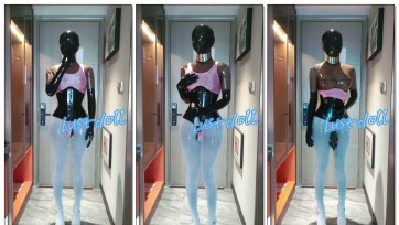 【Lustdoll】白丝高叉泳衣下隐藏的透明黑胶衣
