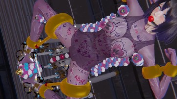 【3D动画】全身透视丝袜死库水泳衣少女 机械调教 瘙痒 口器 挠痒 ZDB 口球 强制站立 吊缚 白眼